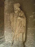Le Puy-en-Velay - Cathedrale Notre-Dame - Cloitre - Statue d'eveque (3)
